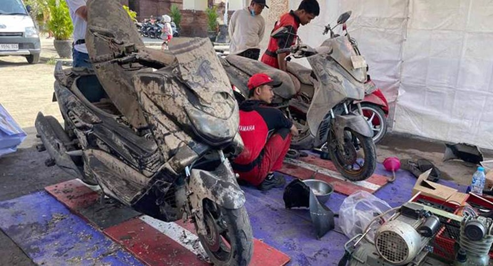 Yamaha Indonesia Tunjukkan Kepedulian, Sediakan Posko Servis Gratis untuk Korban Banjir di Bali