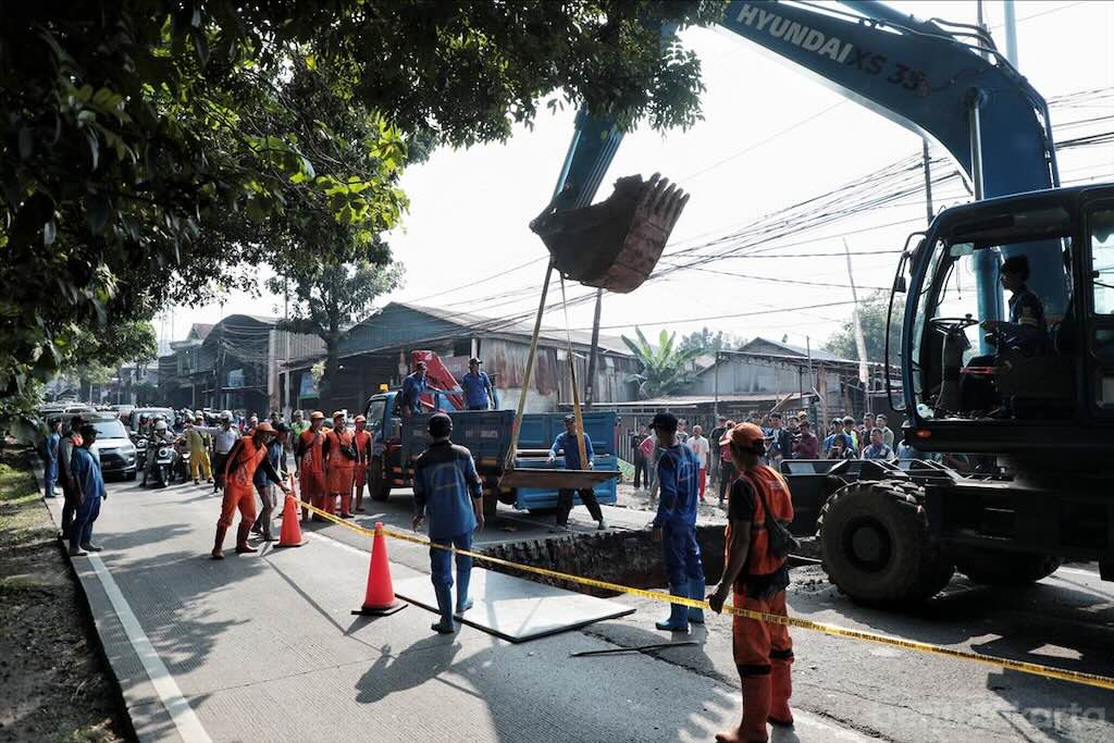 Jalan Raya Lenteng Agung Amblas Total, Pemprov DKI Jakarta Segera Lakukan Perbaikan