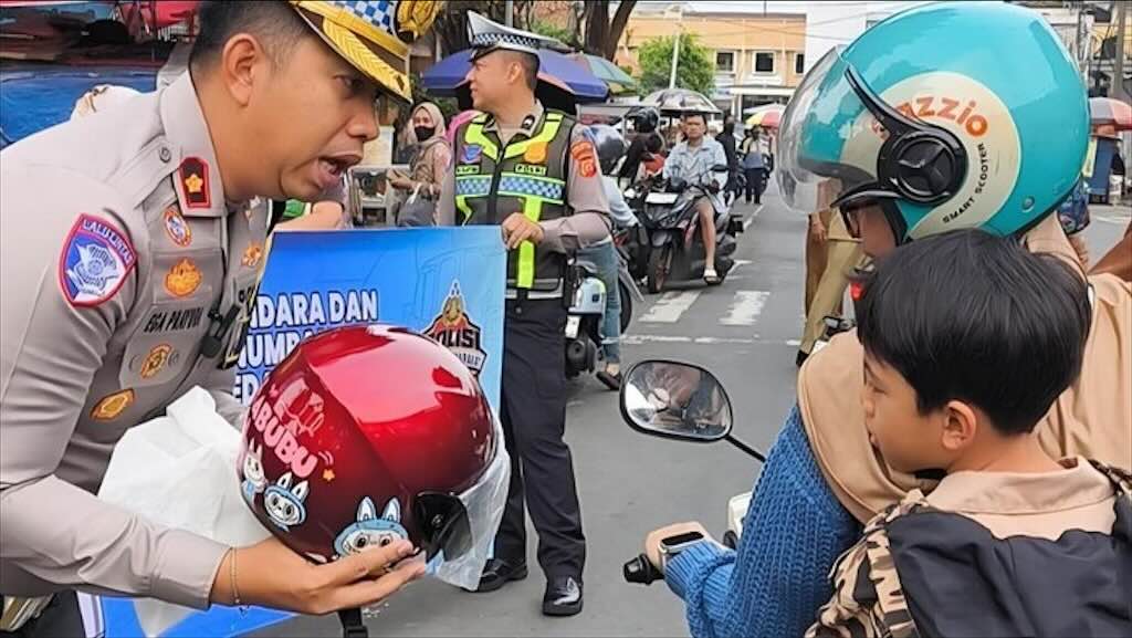 Operasi Patuh Lodaya 2026 di Bogor, Anak Sekolah Dapat Helm Gratis