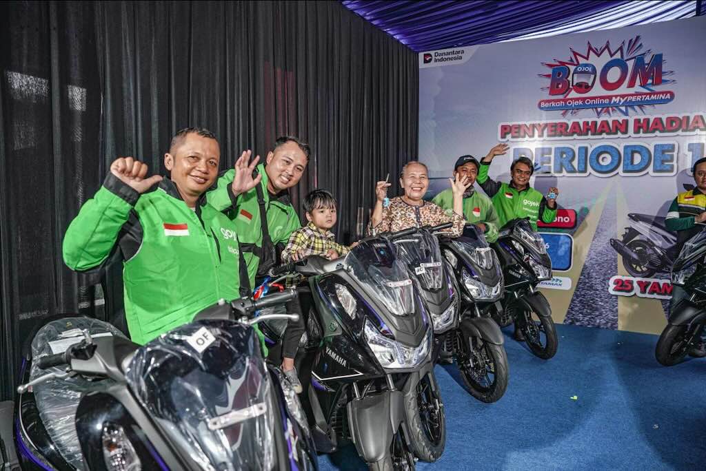 Pertamina Bagikan 25 Yamaha Lexi kepada Mitra Ojol Lewat Program BOOM Periode Pertama