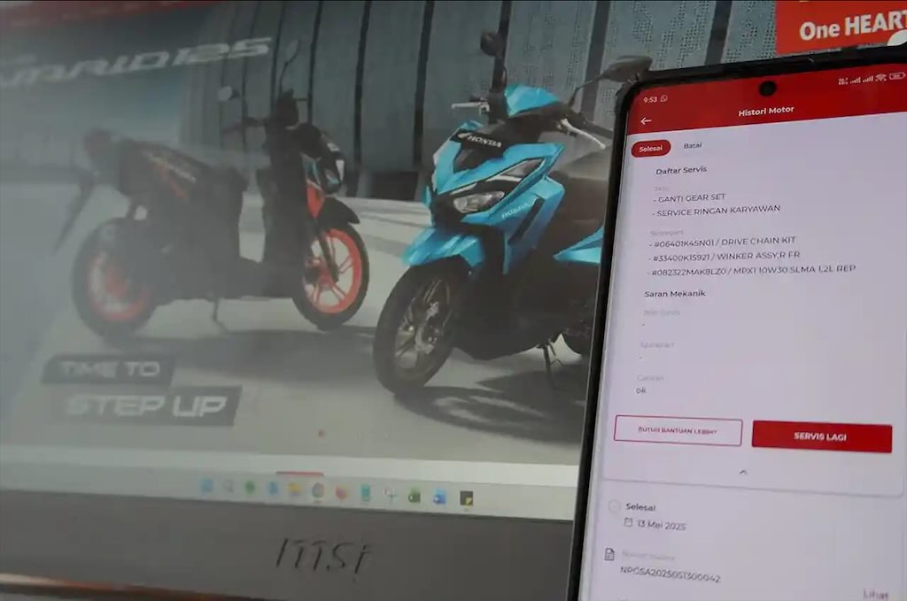 Aplikasi Wanda Hadirkan Fitur Riwayat dan Kwitansi Servis Digital untuk Pemilik Motor Honda