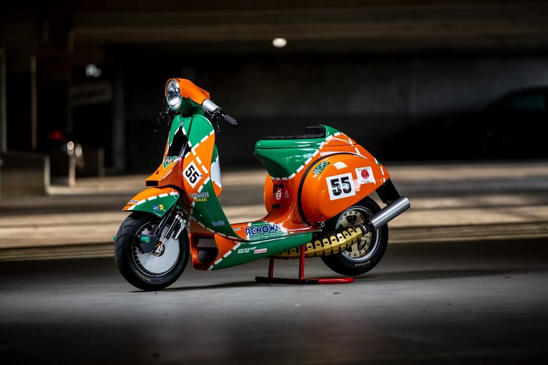 Ketika Skuter Vespa PX Dijejali Mesin 221cc dan Livery Legendaris Le Mans Menghasilkan Vespa 787B