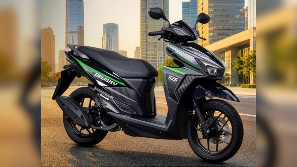 Kawasaki Luncurkan Skuter Matik Brusky 125 di Jakarta Fair 2026, Siap Menantang Dominasi Vario