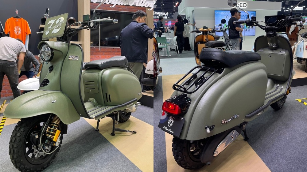 Gaya Brutal Klasik! Royal Alloy JPS160 Edisi Flat Tracker Tampil Gahar di Thailand Motor Expo 2025