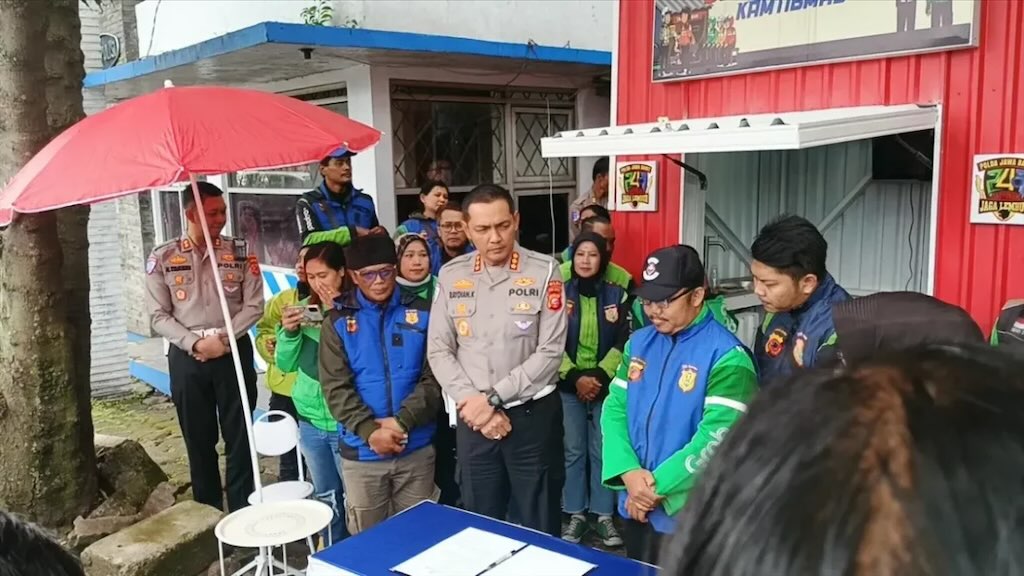 Ditlantas Polda Jabar Sediakan Bengkel Gratis Bagi Komunitas Ojek Online