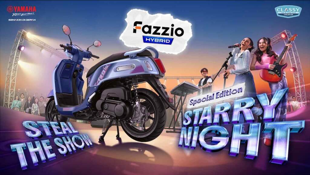 Resmi Meluncur, Intip Harga Terbaru Yamaha Fazzio Hybrid Special Edition Starry Night