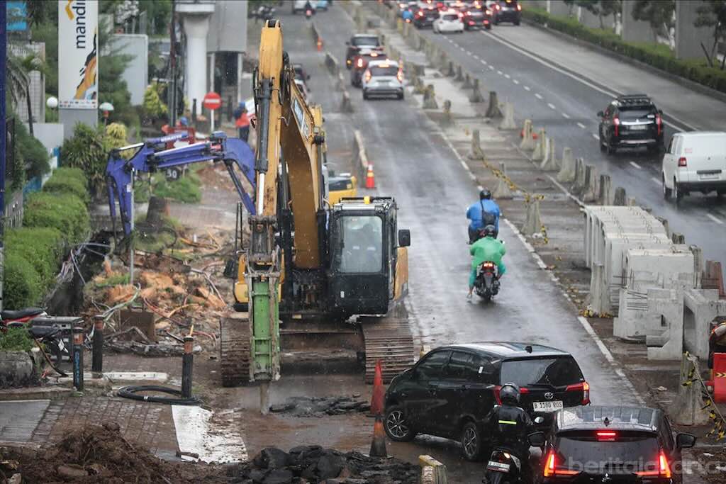 Target Rampung Sebelum HUT Jakarta, Penataan Jalan Rasuna Said Terus Dikebut