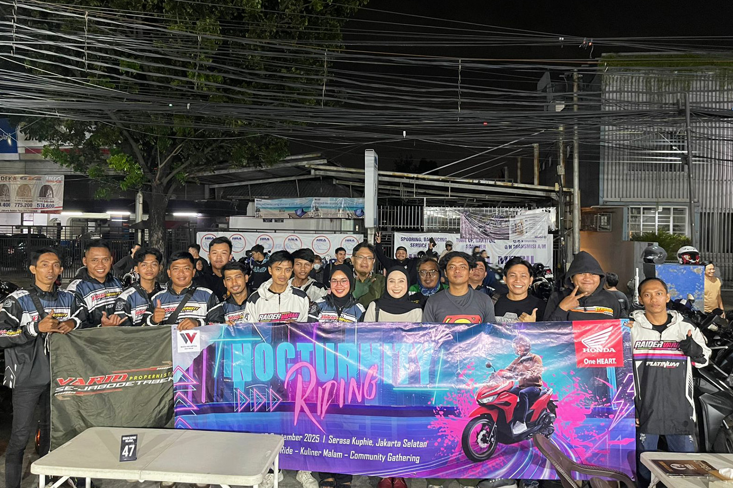 Wahana Gelar Vario Nocturnity Riding Bersama Komunitas Bahas Tuntas Modifikasi Malam Hari