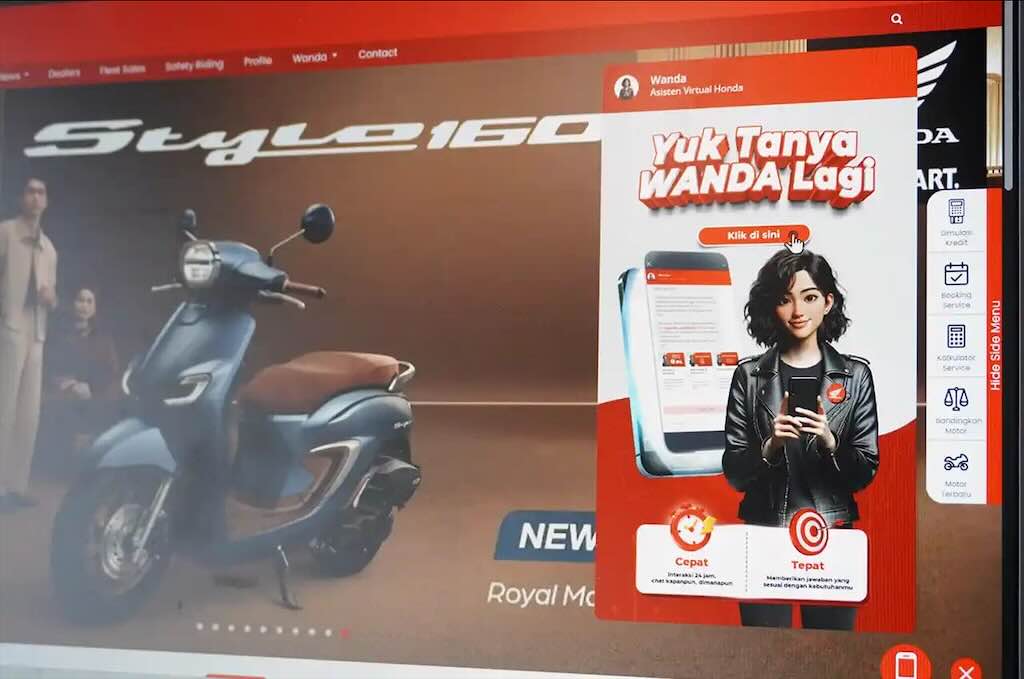 Wahana Makmur Sejati Optimalkan Asisten Virtual Wanda untuk Informasi Katalog Motor Honda Terbaru