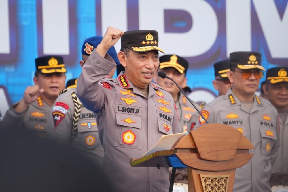 Kapolri Pimpin Apel Kamtibmas, Dorong Ojol Jadi Mitra Keamanan Publik