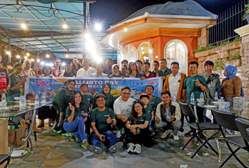 Puluhan Pengguna TVS Callisto Meriahkan 'Sunset Ride' Bareng T.COM Makassar