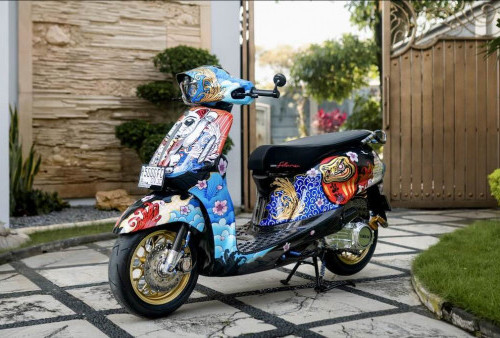 Modifikasi Yamaha Grand Filano Hybrid Padukan Japanese Art dan Racing Look, Ciptakan Tampilan Berkarakter
