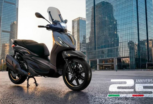 Piaggio Beverly 25th Anniversary Edition Meluncur di Eropa dengan Sentuhan Emas dan Emblem Spesial