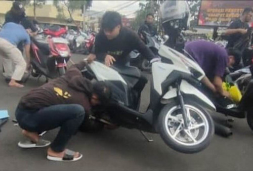 Tindakan Tegas Polres Cianjur, 400 Motor Knalpot Bising Dikandangkan Selama Libur Lebaran