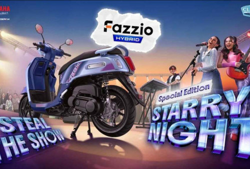 Resmi Meluncur, Intip Harga Terbaru Yamaha Fazzio Hybrid Special Edition Starry Night