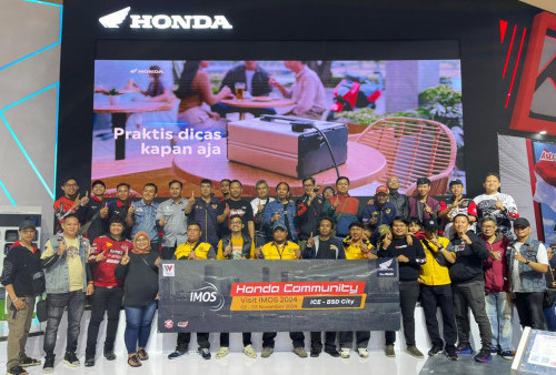 Booth Honda di IMOS 2024 Diramaikan Puluhan Bikers AHMT