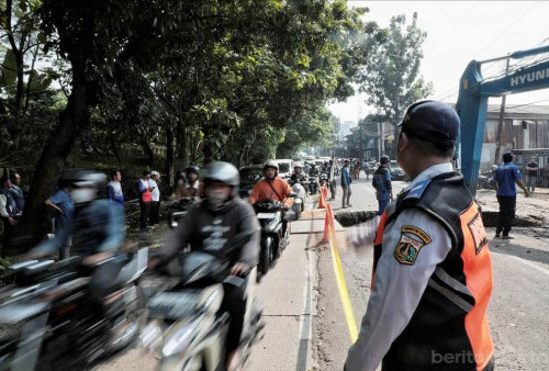 Jalan Amblas di Lenteng Agung, Pemprov DKI Jakarta Terapkan Rekayasa Lalu Lintas Darurat