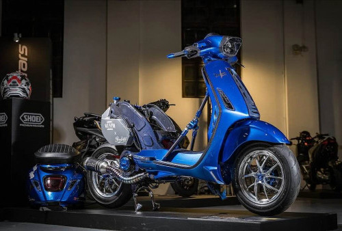 Tinggalkan Kesan Kalem, Vespa Primavera Berubah Jadi Skuter Balap Karbon Bertenaga Buas