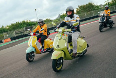 Komunitas Vespa 946 Owners Club Indonesia Tampil Elegan di Sirkuit Mandalika