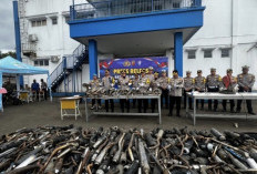 Respons Keluhan Warga Satlantas Polres Sukabumi Kota Musnahkan Ribuan Knalpot Brong