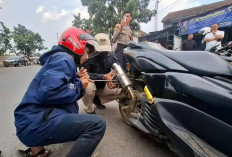 Gelar Razia Serentak Polresta Bandung Tindak Tegas Pengendara yang Gunakan Knalpot Brong