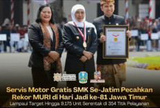 Pecahkan Rekor MURI, Servis Motor Gratis SMK Jatim Lampaui Target