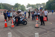 Edukasi Safety Riding, Satlantas Polresta Serang Kota Bedah Cara Ujian Praktik SIM C Agar Lulus