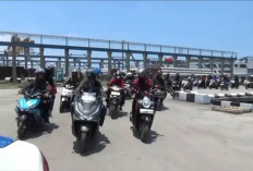 Jamin Keamanan di Jalur Sumatera, Polres Lampung Selatan Mulai Kawal Ratusan Pemudik Motor dari Pelabuhan